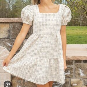 NWOT Simply Southern Cream Puff Sleeve Dress